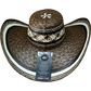 Sombrero Exclusivo Café con Figuras Línea Tierra