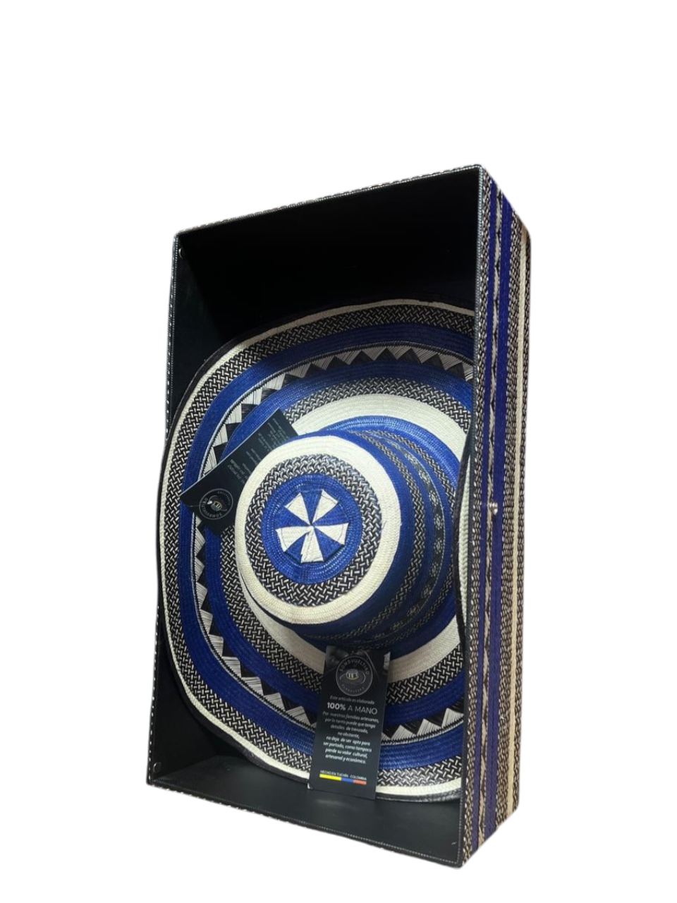 Estuche Especial Azul Exclusivo para Sombrero Vueltiao