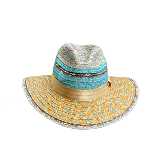 Sombrero Panameño Exclusivo Figuras Dorado MY