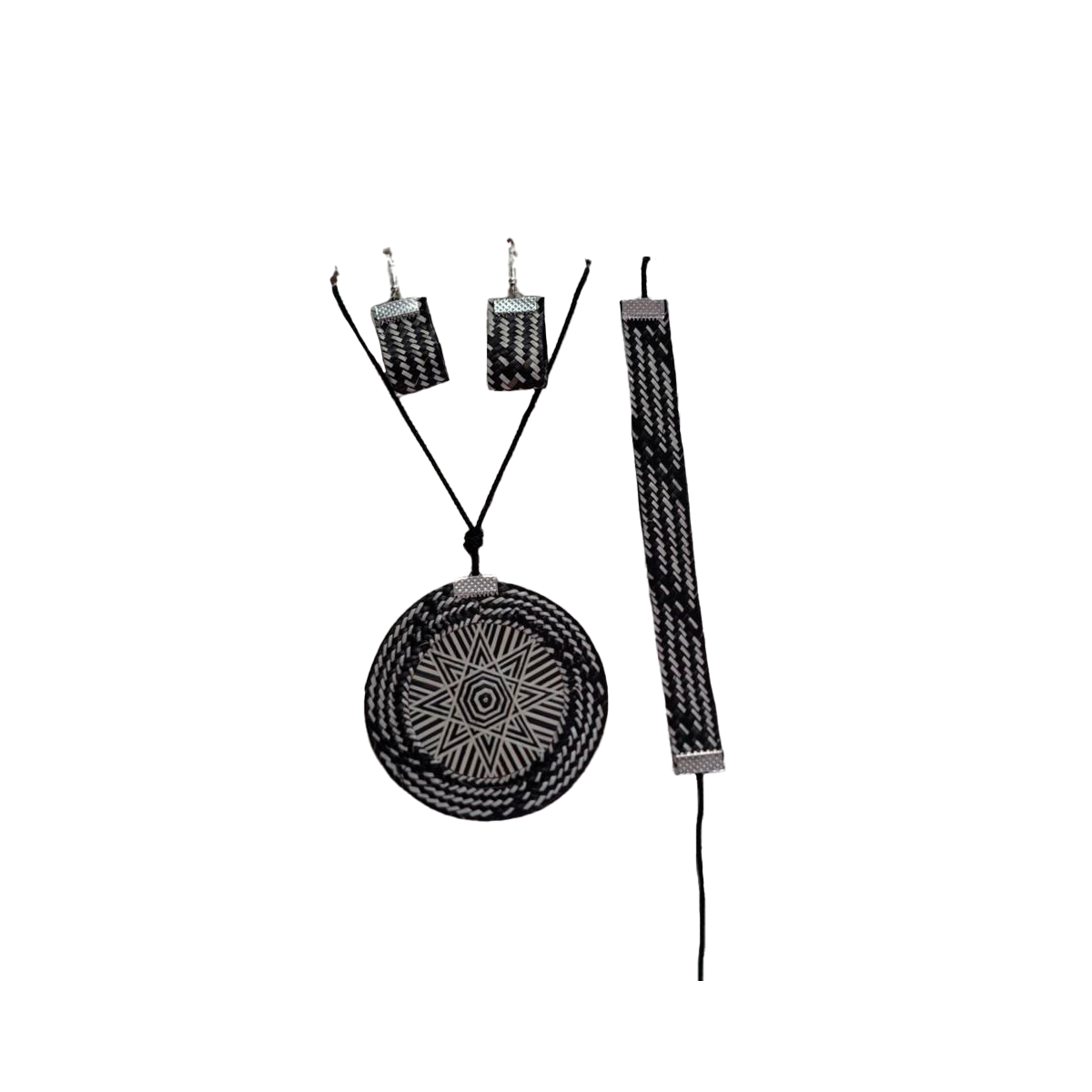 Juego De Accesorios Negro con patron de Estrella
