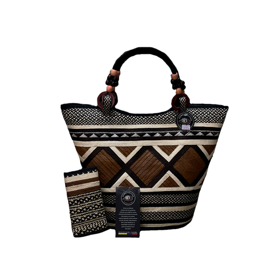 Set Bolso + Caratera Diseño Marrón Exclusivo