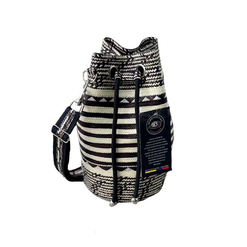 Mochila Exclusiva Caña Flecha Diseño Cebra Fina