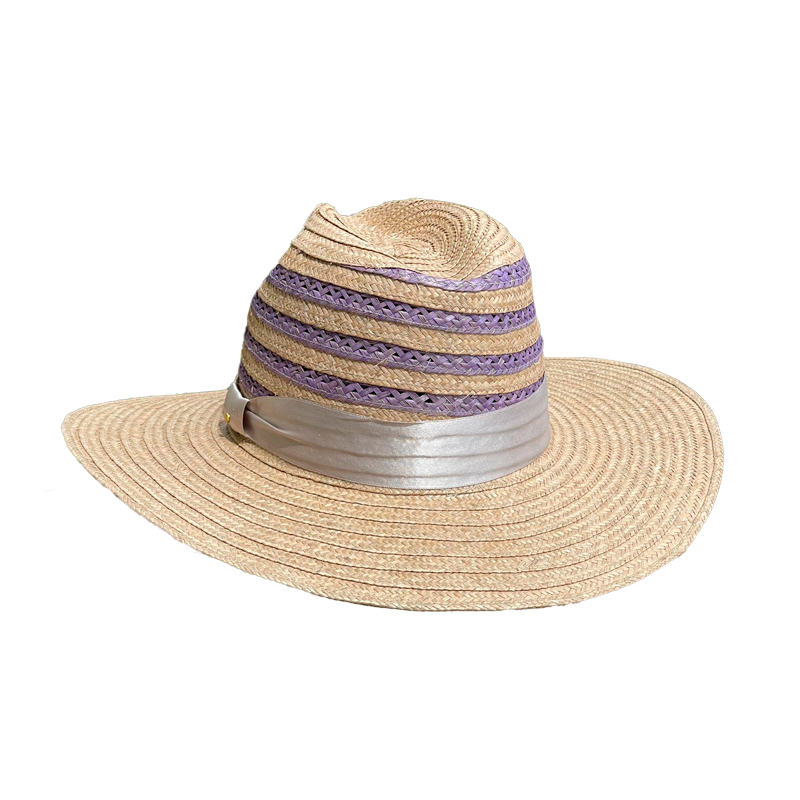 Sombrero Panameño Artesanal Diseño Franjas
