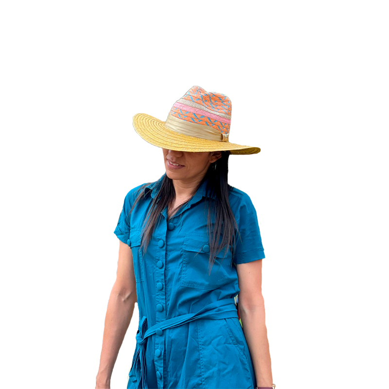 Sombrero Panameño Exclusivo Multicolor Fino