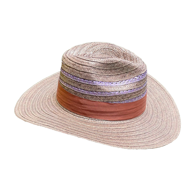 Sombrero Panameño Diseño Bicolor Fino a Mano