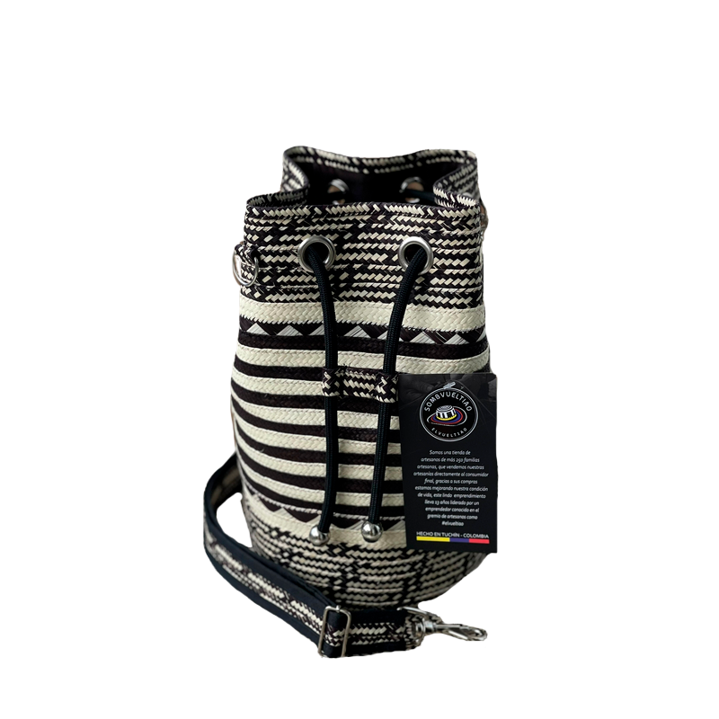 Mochila Exclusiva Caña Flecha Diseño Cebra Fina