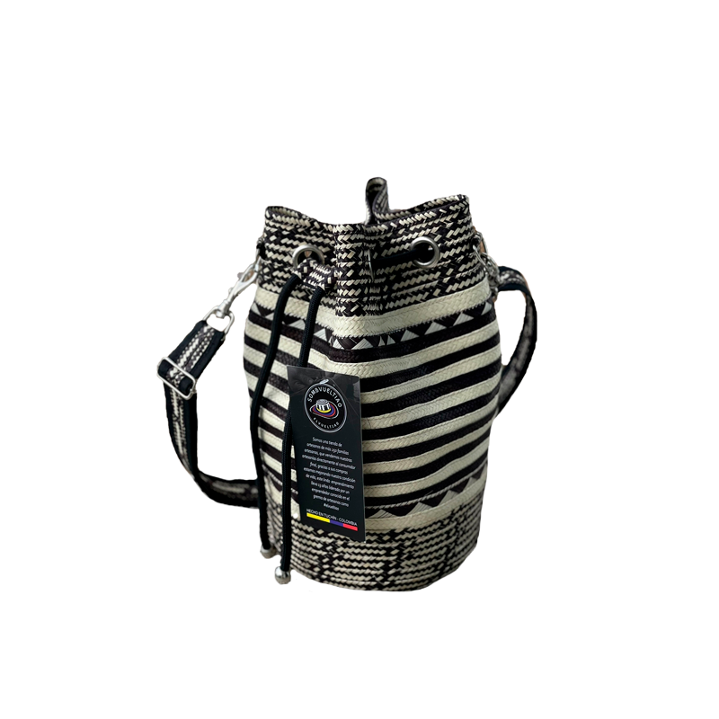 Mochila Exclusiva Caña Flecha Diseño Cebra Fina