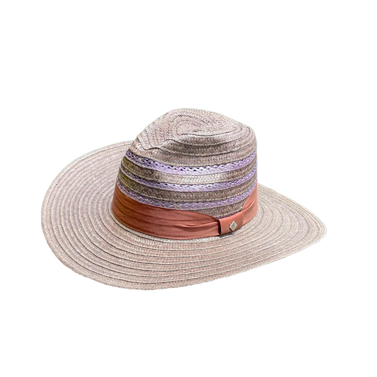 Sombrero Panameño Diseño Bicolor Fino a Mano MY