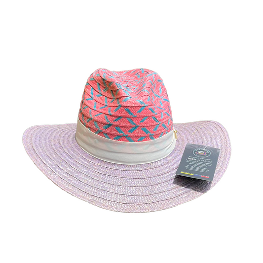 Sombrero Panameño Artesanal Multicolor Figuras MY