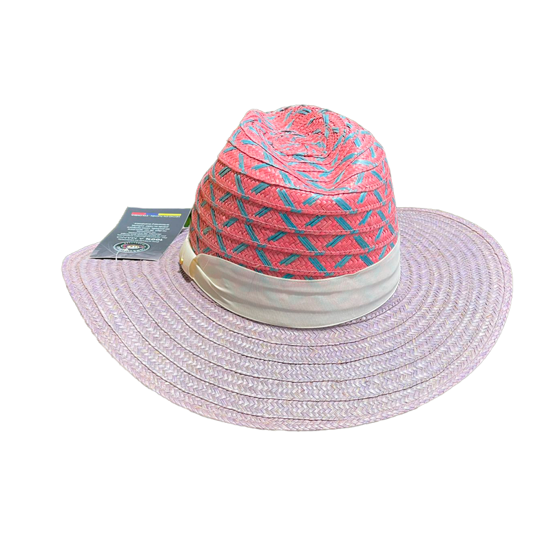 Sombrero Panameño Artesanal Multicolor Figuras