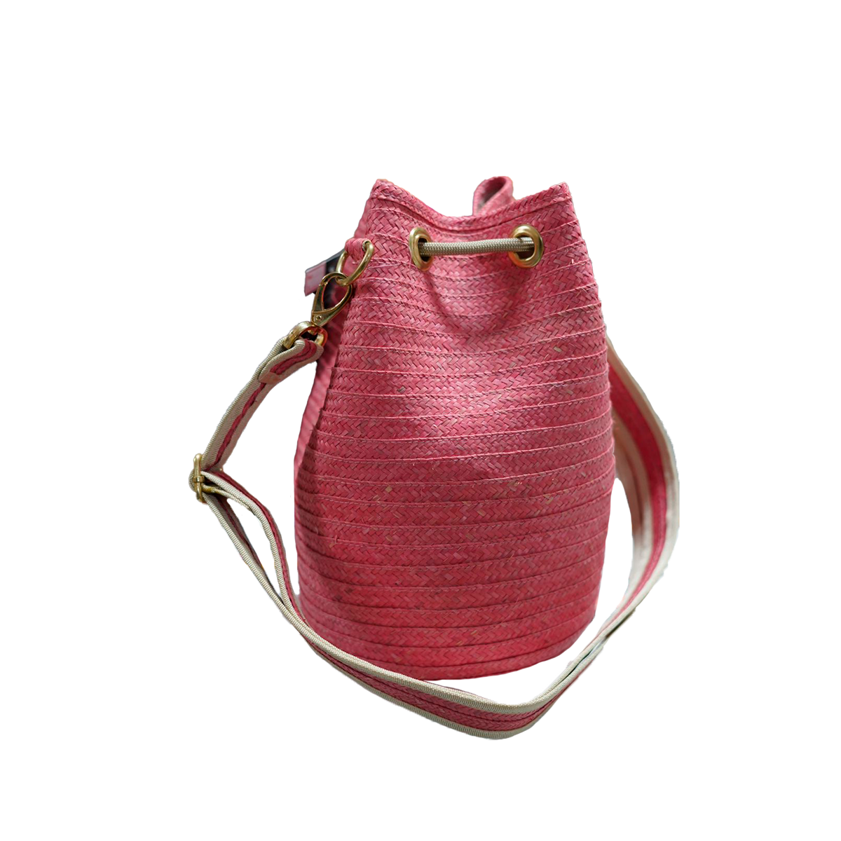 Mochila de Caña Flecha Exclusiva Rosada a Mano