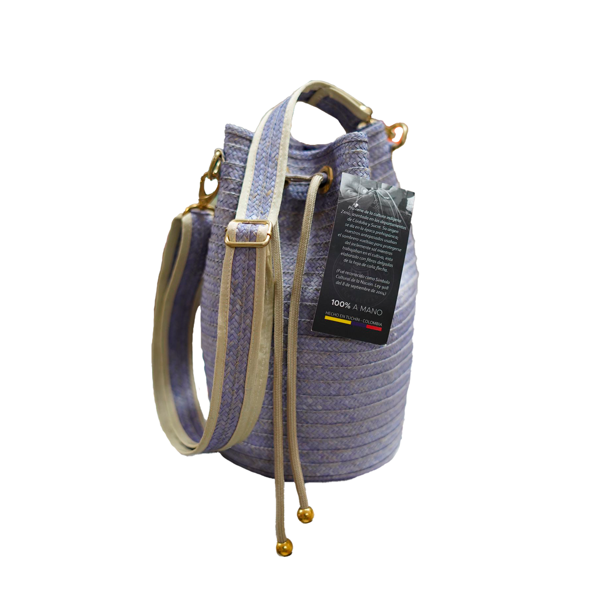 Mochila de Caña Flecha Exclusiva en Color Lila