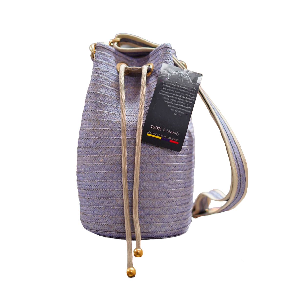 Mochila de Caña Flecha Exclusiva en Color Lila