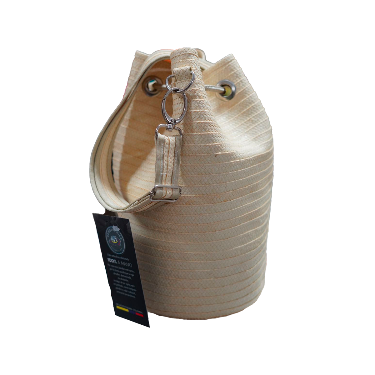 Mochila de Caña Flecha Exclusiva Fina Blanca