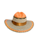 Sombrero Panameño Caña Flecha Diseño Naranja