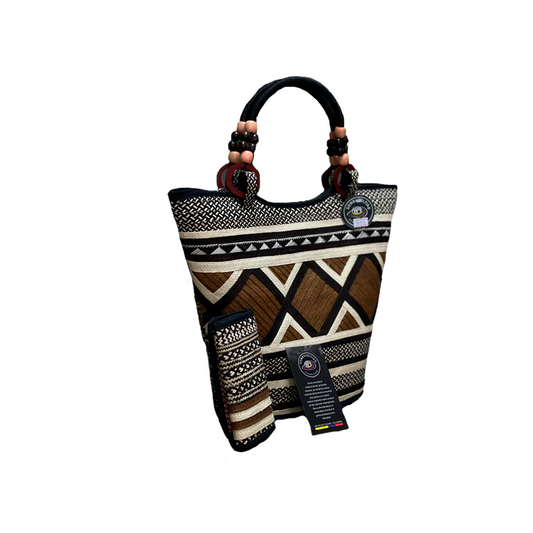 Set Bolso + Caratera Diseño Marrón Exclusivo