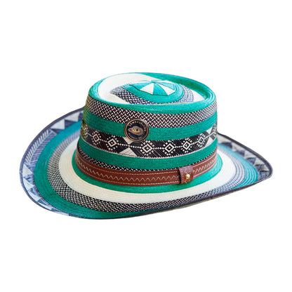 Sombrero Corto 31 Fibras Verde Diseño Figuras