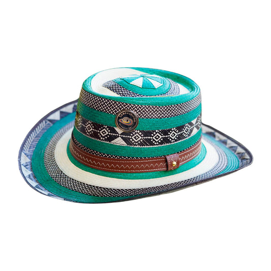 Sombrero Corto 31 Fibras Verde Diseño Figuras