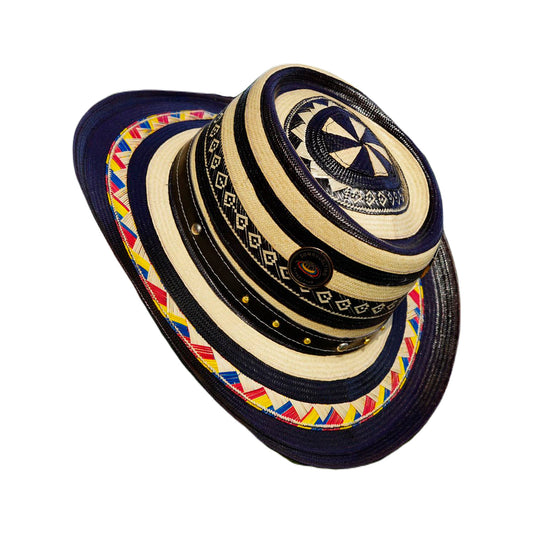 Sombrero Corto 33 Fibras Diseño Pinta Tricolor