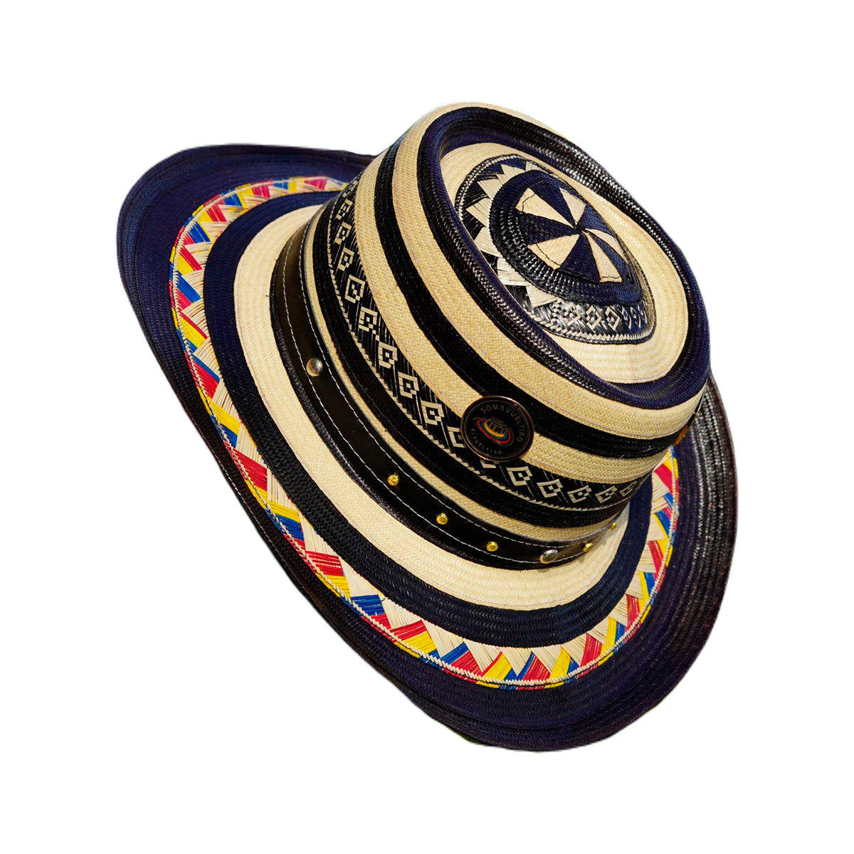 Sombrero Corto 33 Fibras Diseño Pinta Tricolor