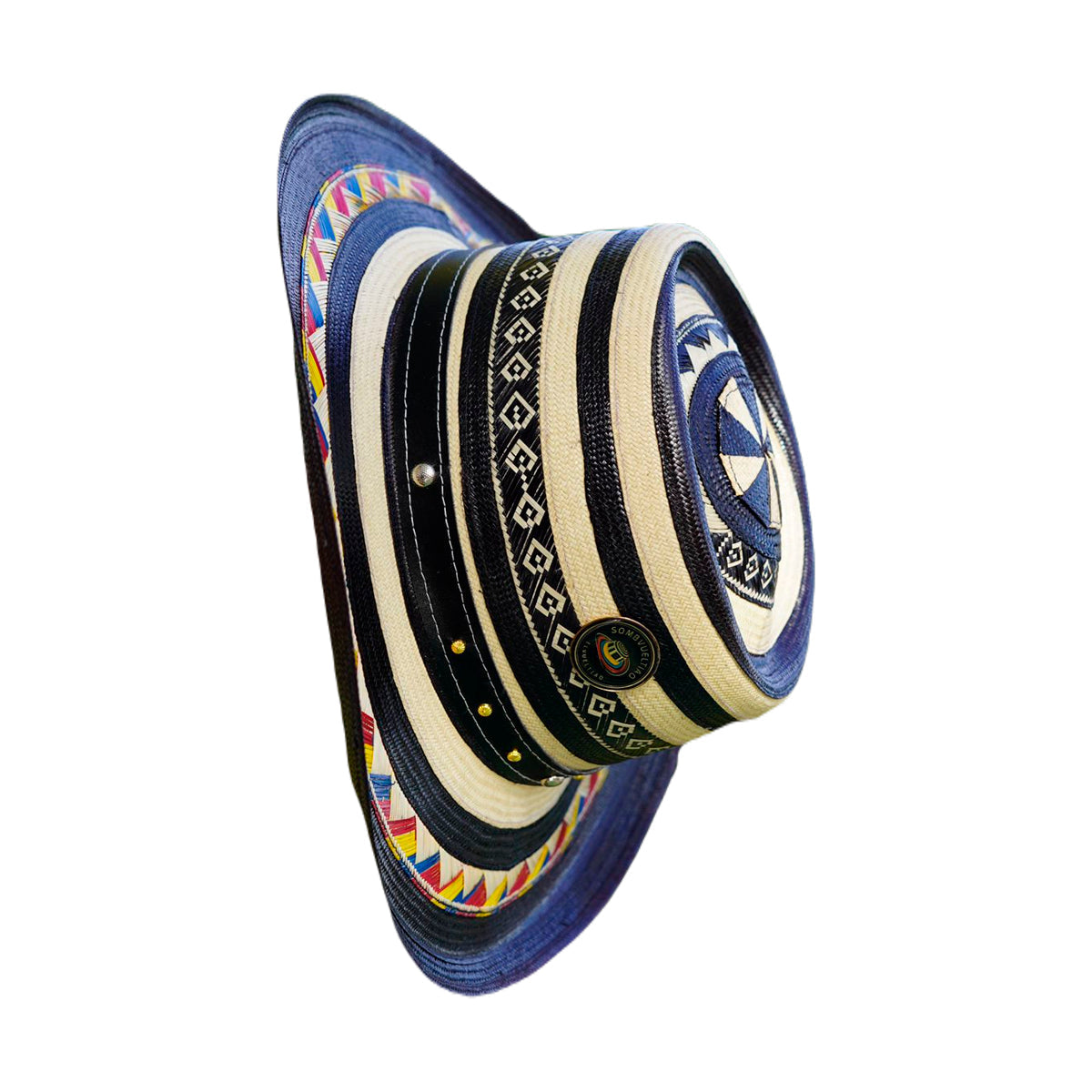 Sombrero Corto 27 Fibras Diseño Pinta Tricolor