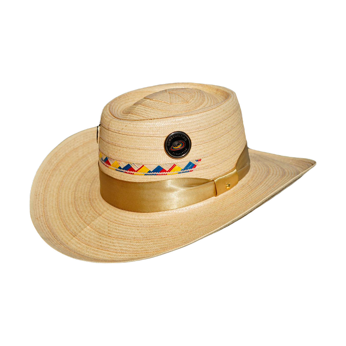 Sombrero Corto 33 Fibras Beige Pinta Tricolor