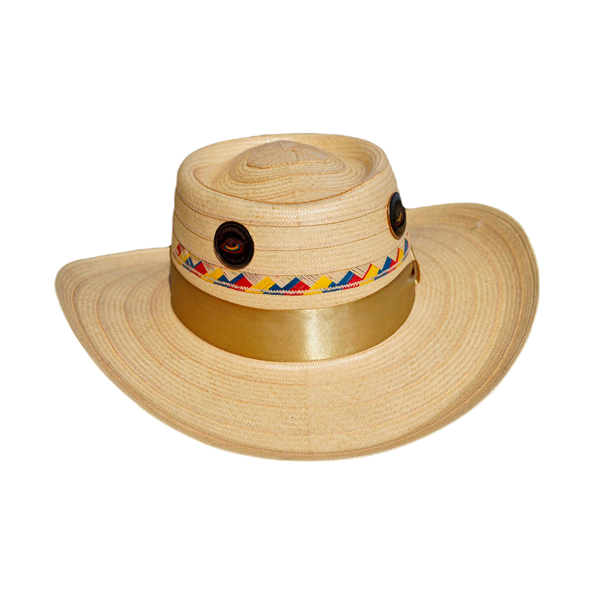Sombrero Corto 33 Fibras Beige Pinta Tricolor