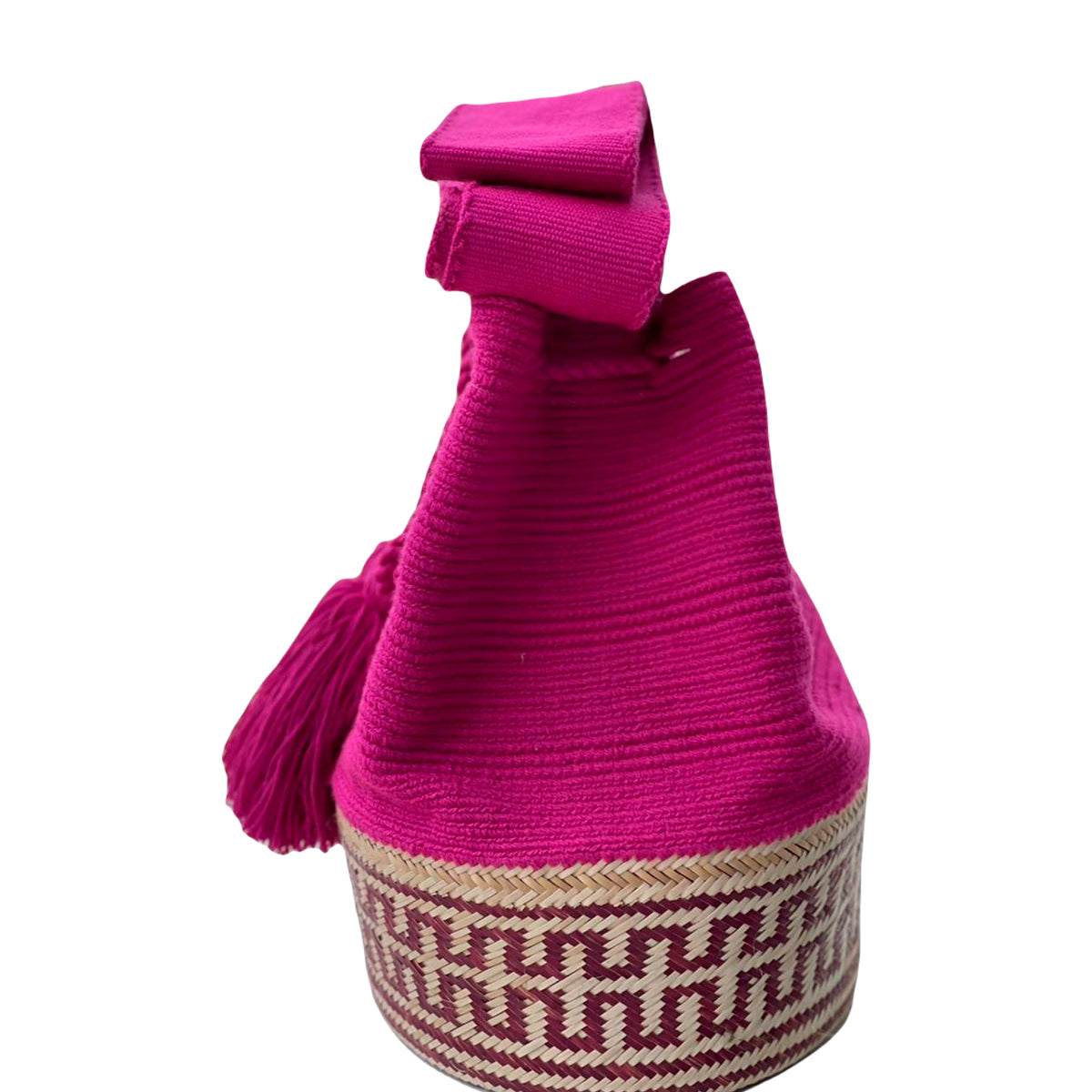 Mochila en Hilo Fucsia Artesanal