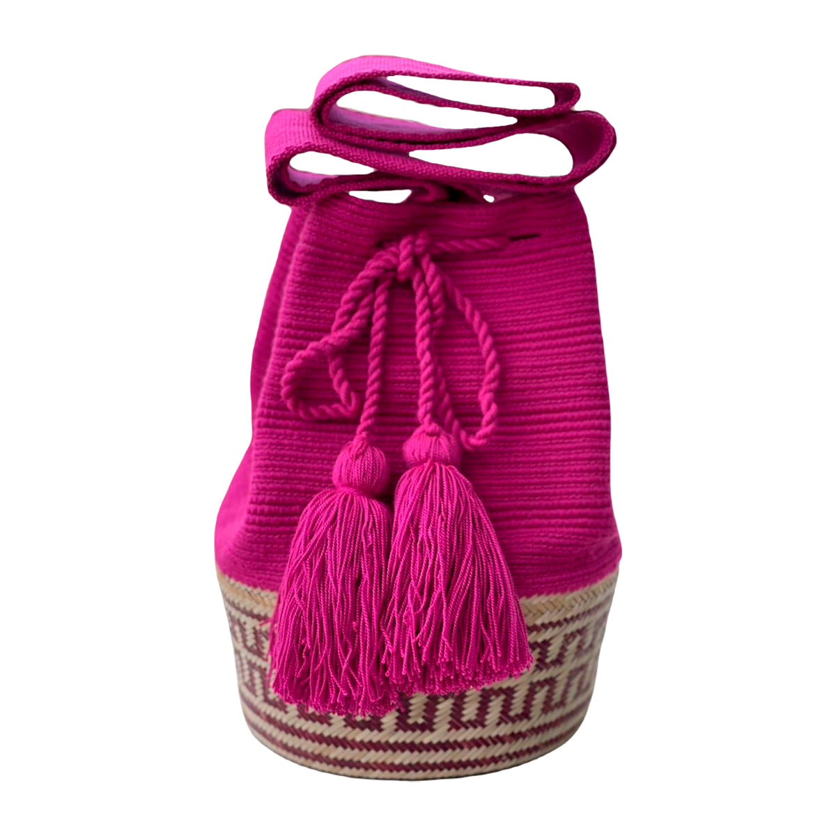 Mochila en Hilo Fucsia Artesanal
