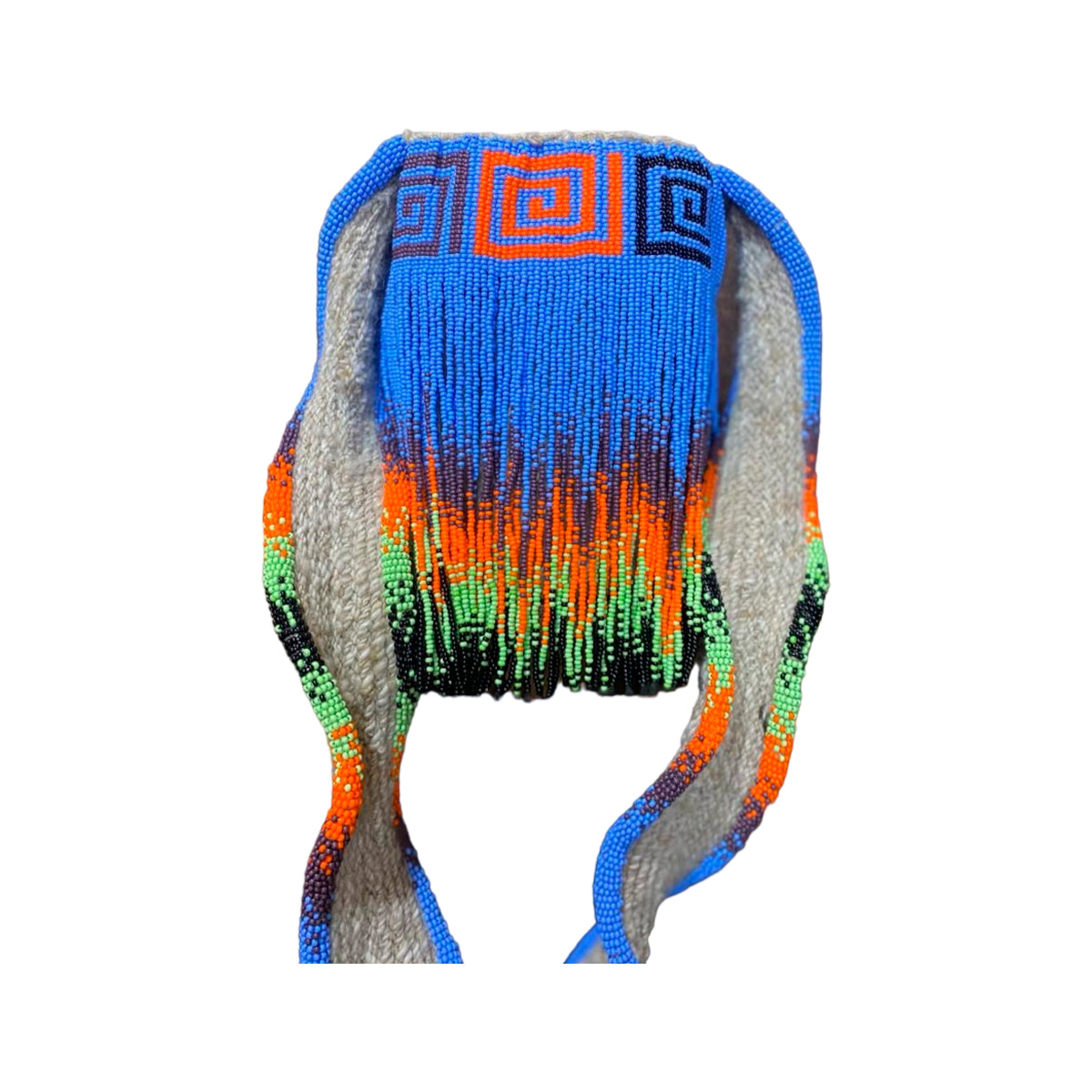 Mochila Multicolor Artesanal Fina a Mano Perlas