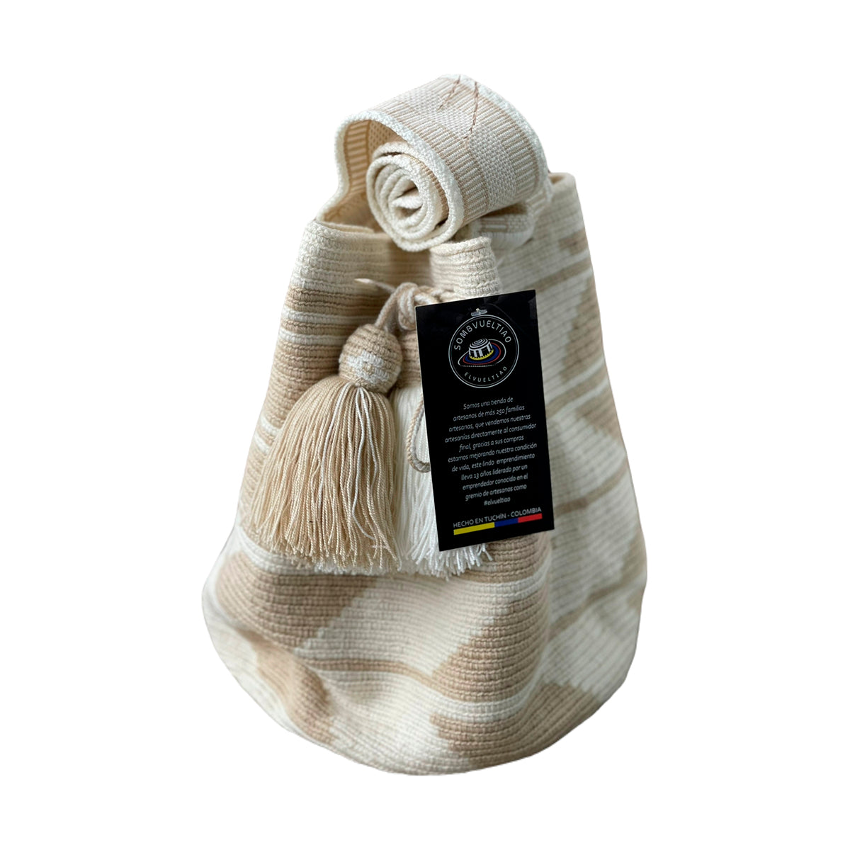 Mochila Wayuu Cruda Exclusiva Fina
