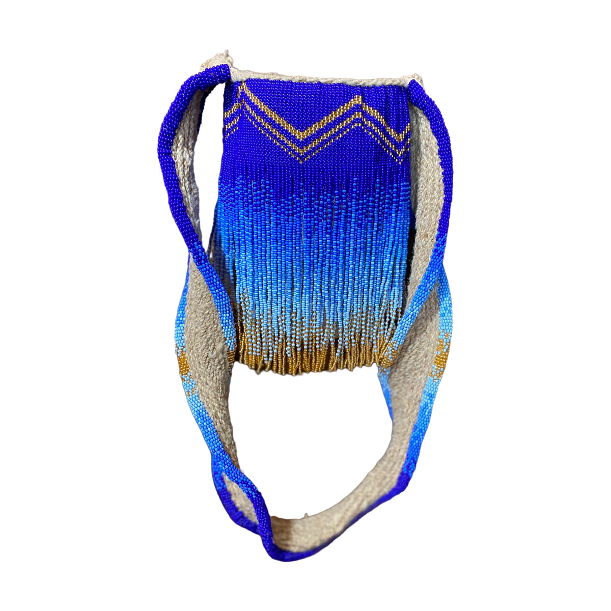 Mochila Multicolor Artesanal Fina a Mano Perlas