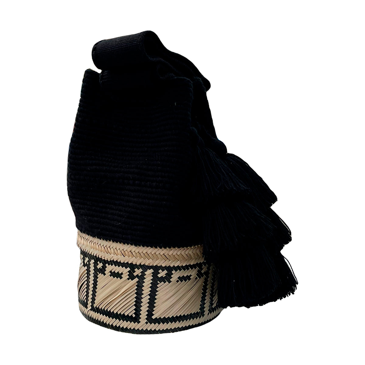 Mochila de Hilo color negro con panel
