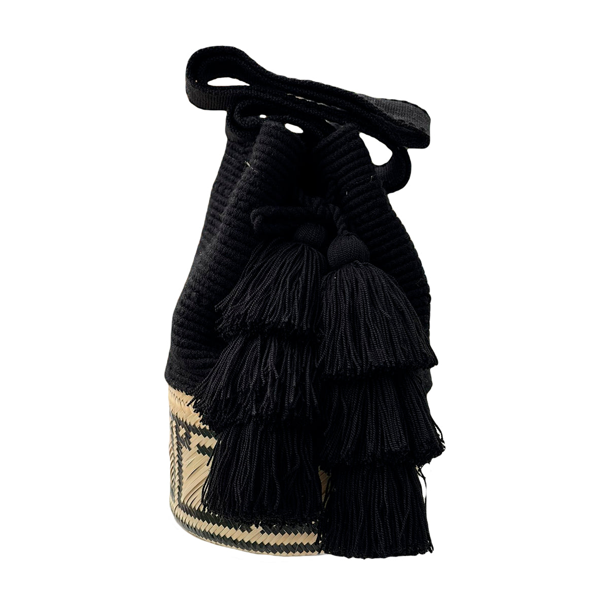Mochila de Hilo color negro con panel