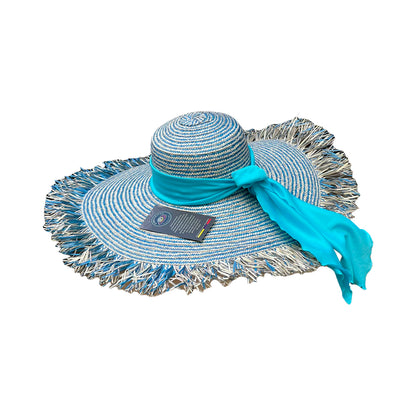 Pava Desflecada Diseño Azul Artesanal a Mano