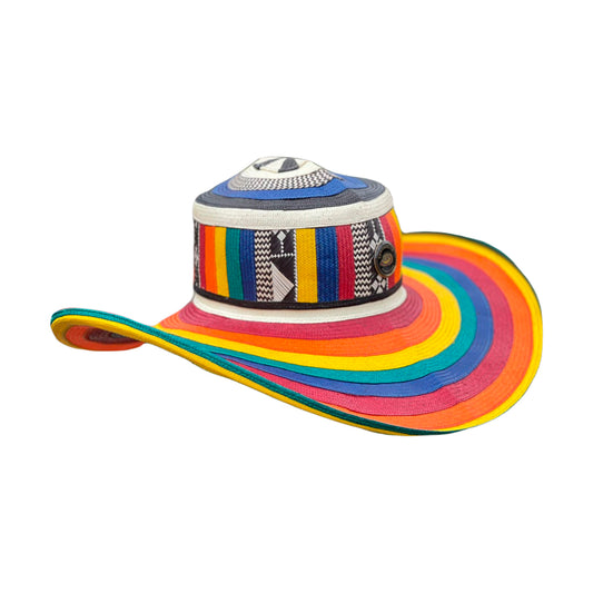 Sombrero Arcoiris 23 Fibras Extrafino Colores