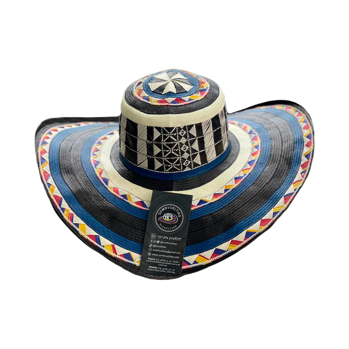 Sombrero 27 Fibras Exclusivo Multicolor Extrafino