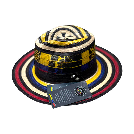 Sombrero Corto Exclusivo Diseño Tricolor