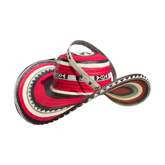 Sombrero 21 Fibras Rojo Exclusivo Caña Flecha