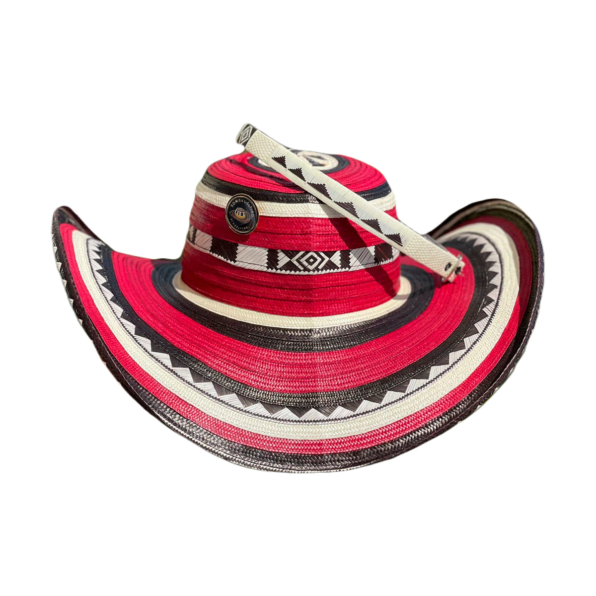 Sombrero 21 Fibras Rojo Exclusivo Caña Flecha