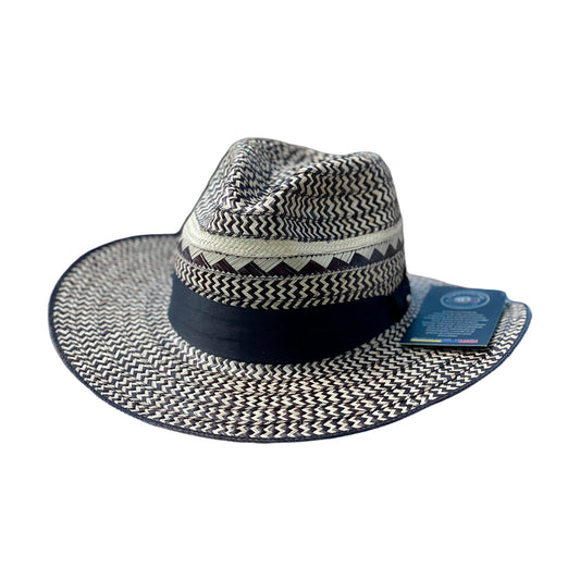 Sombrero Panameño Exclusivo Negro Beige MY