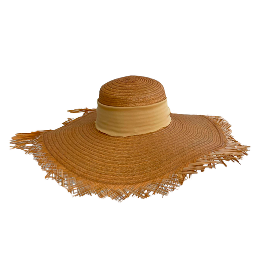 Pava Con Flecos Artesanal Diseño Fino Con Cinta MY