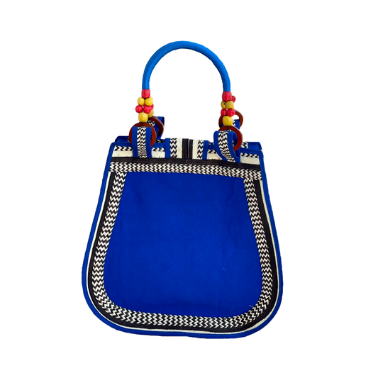 Bolso Pera Exclusivo Azul Fino Figuras