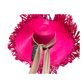 Pava Fucsia Calidad Artesanal Con Flecos A Mano