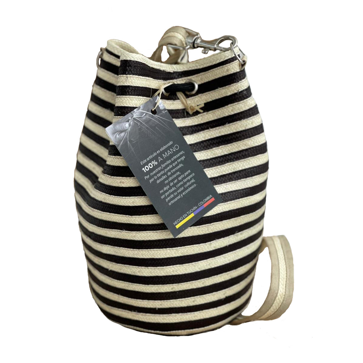Mochila de caña Flecha Exclusiva diseño de cebra