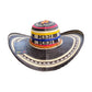 Sombrero Exclusivo 23 Fibras Negro Diseño Tricolor