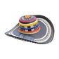Sombrero Exclusivo 23 Fibras Negro Diseño Tricolor