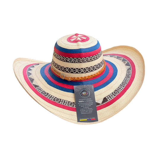 Sombrero Exclusivo 23 Fibras Diseño Franjas Colores