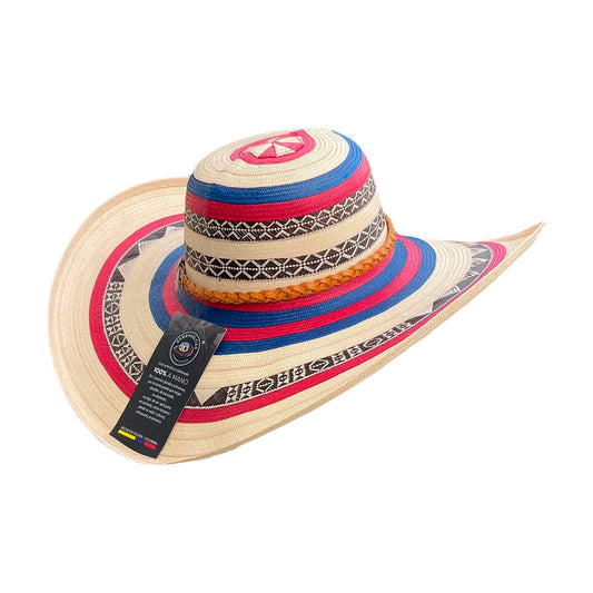 Sombrero Exclusivo 23 Fibras Diseño Franjas Colores