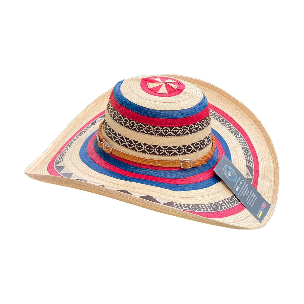 Sombrero Exclusivo 23 Fibras Diseño Franjas Colores